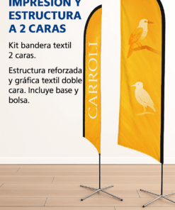 flag -completo  impresion y estructura a  2 caras